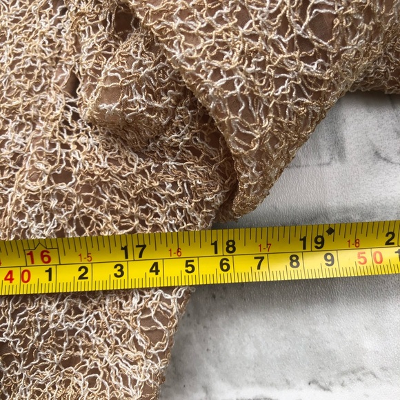 Lafayette 148 Twisted Crochet Blazer Jacket | Women’s Sz 4 | Taned | Pockets - Picture 7 of 14